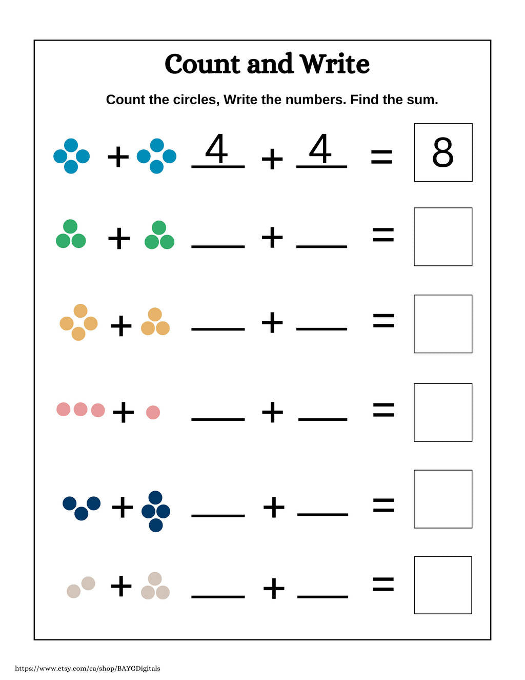 DigitalReads™ Numbers Mastery Pack – 64 Printable Math Worksheets for Kids (Ages 3–7)